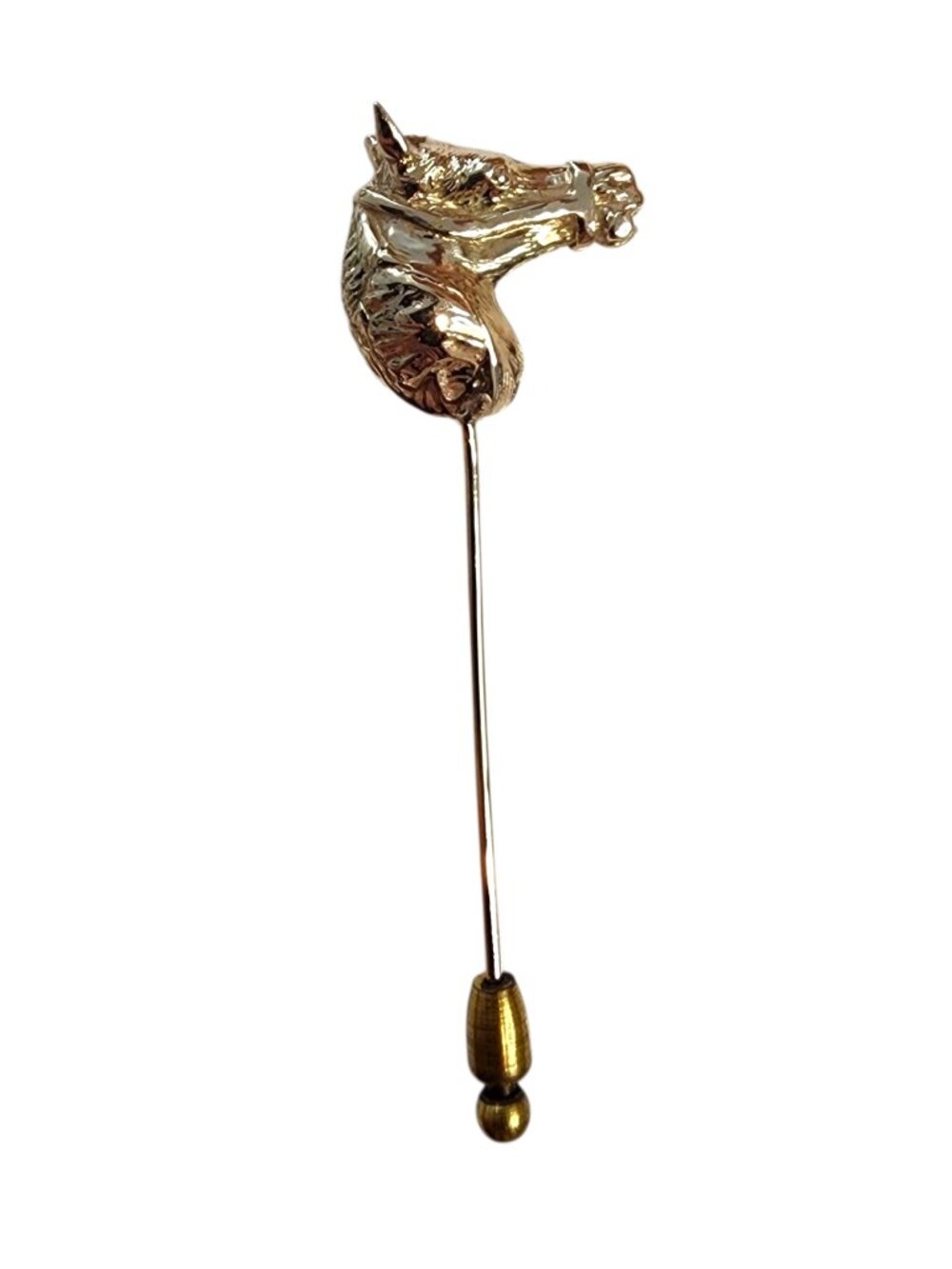 12 - 13K Yellow Gold Horse Head Stick Pin #25205